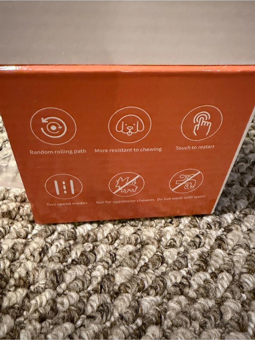 NWT Interactive Dog Toy with Rope Orange Color Rechargeable!